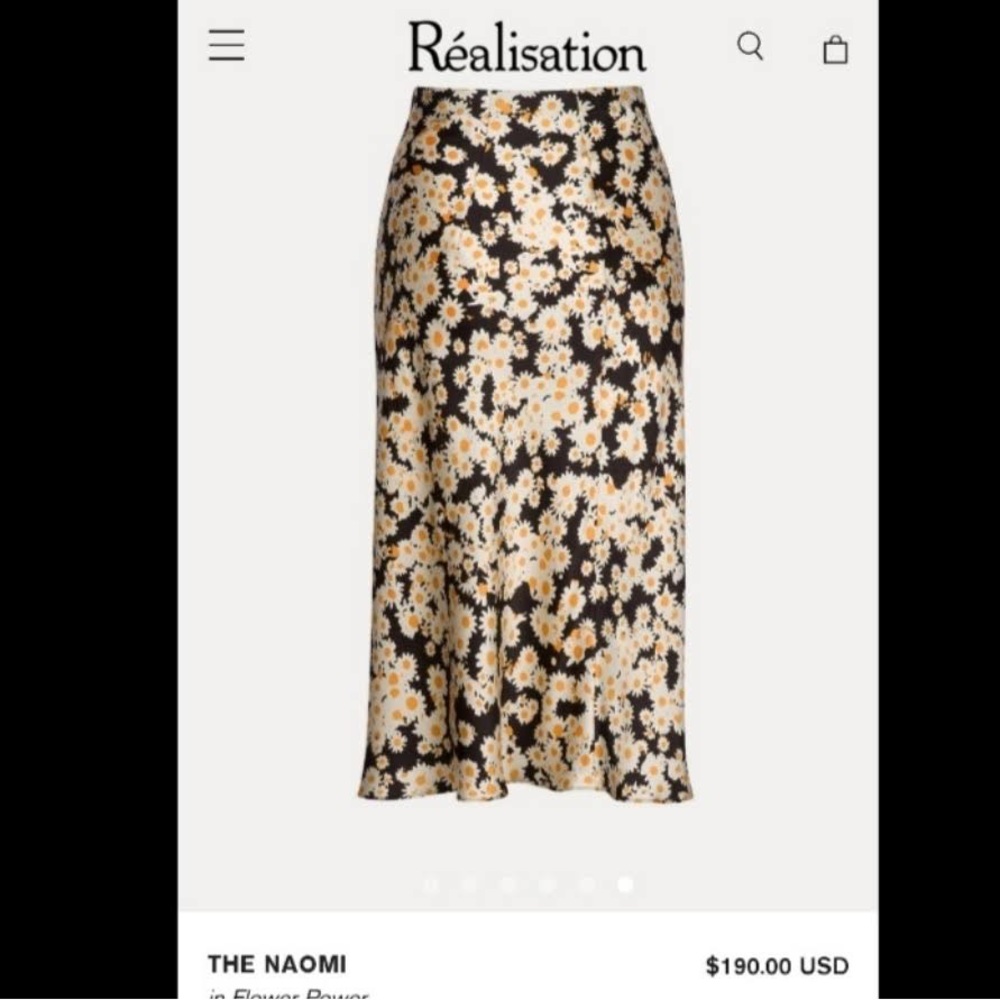 Réalisation Par Flower Power Silk Skirt XS new no tags $190
